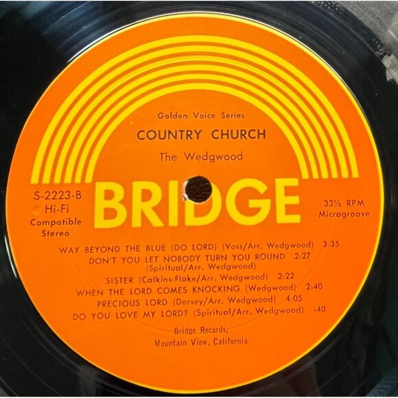 The Wedgewood Country Church Vinyl LP Folk Christian Bridge Textured Cover - Picture 2 of 6